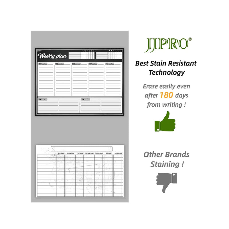 Magnetic Whiteboard Weekly Planner | Large Dry Erase for Fridge