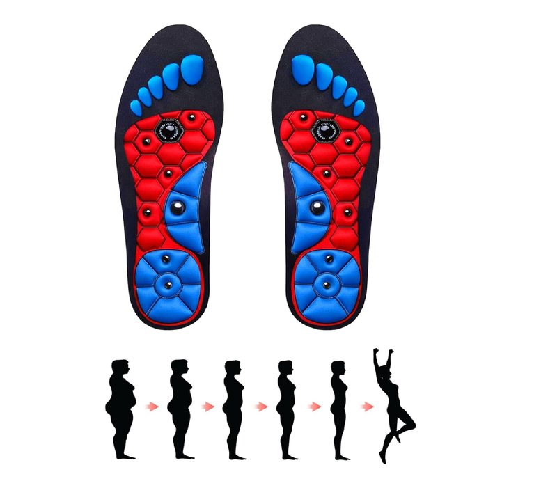 Magnetic Insoles, 1 Pair Acupressure Massage Insoles, Magnetic Therapy Insoles for Men and Women