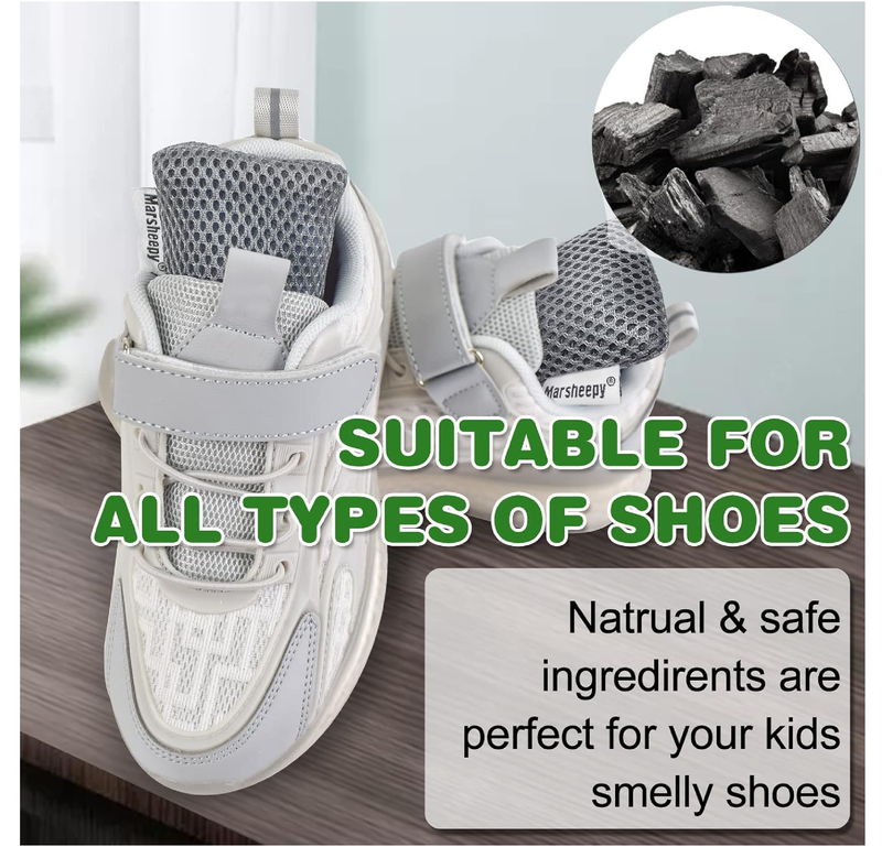 12 Pack Charcoal Shoe Deodorizer Bags inserts, Shoe Odor Eliminator,Drawer Deodorizers,