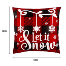 Christmas Pillow Covers 18x18 Set of 4 Winter Throw Pillow Covers Holiday Buffalo Plaid Pillow Covers Merry