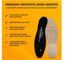 Happy Feet Insoles, Foot Pain Inserts Plantar Fasciitis Flat Feet Orthotic High Arch Support Gel Insert