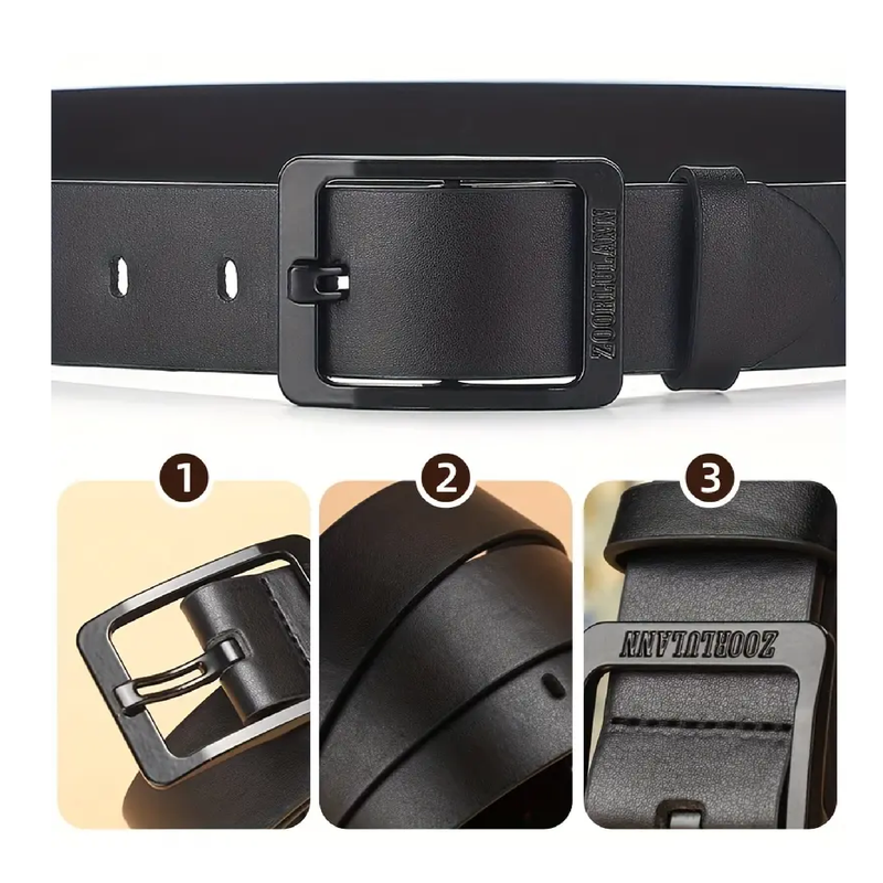 Men's Black PU Leather Belt Casual Jeans Pants Belt For Outdoor Party Holiday , Ideal choice for Gifts