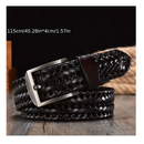 Men's Leather Belt Handmade Braided Belt Husband Boyfriends Birthday Gifts