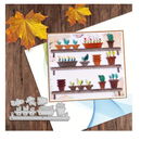 Metal Cutting Dies With Flower Potted Plants - Card Making Die