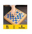 Mindful Classics Chess Checkers Board Game Set with Bamboo Wooden Box Family Board Games Eco Friendly Gift for Adults and Kids Ages 8 and up