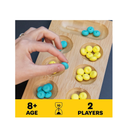 Mindful Classics Mancala Board Game Made from Bamboo & Recycled Plastic for Earth Day Eco-Friendly Products for Adults and Kids Ages 8 and up