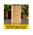 Mindful Classics Mancala Board Game Made from Bamboo & Recycled Plastic for Earth Day Eco-Friendly Products for Adults and Kids Ages 8 and up