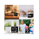 Mini Chalkboard Signs 5" x 6" | Vintage Wood Tabletop Chalkboard Sign with Stand Base | 12 piece