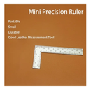 Mini Square Stainless Steel L-shaped Double Sided High Precision Scale Multifunctional Thickened Corner Ruler For Leather Design