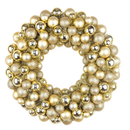 Moonet 16'' Christmas Ball Wreath Home Party Decors Front Door Decorative Hanging Christmaswreaths Ball Ornaments Golden