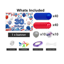 Happy 30th Birthday Happy 4th of July Decorations Set Kit Banner Backdrop Red White Blue Stripe Stars Balloons Patriotic Theme Decor for American National Memorial Day Army Party Flag Favors Supplies