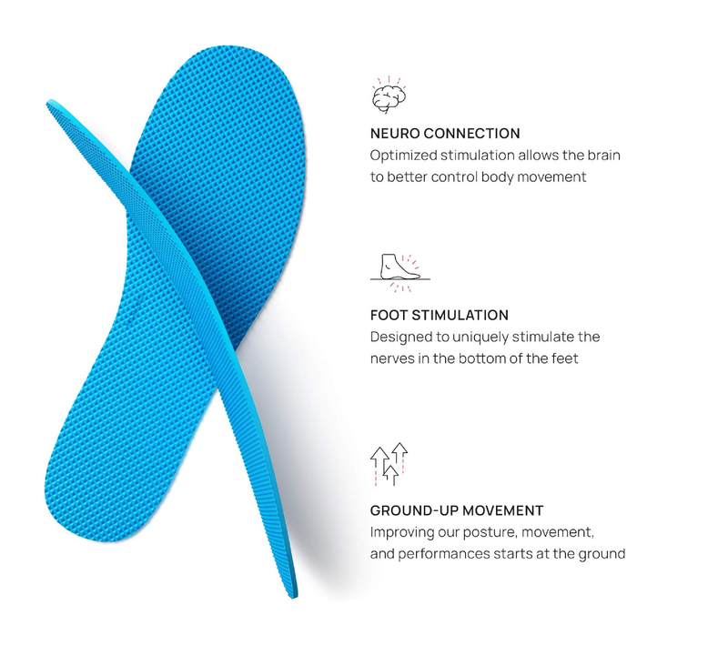 Naboso Activation Sensory Insole, Thin Men's and Women's Textured Anti-Fatigue Shoe Inserts