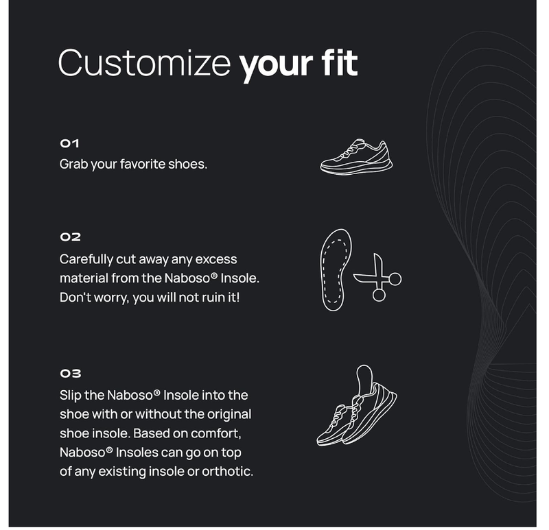 aboso Duo Sensory Double-Sided Insole, Thin Men's and Women's Textured Anti-Fatigue Shoe Inserts