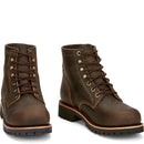 Chippewa Men's Classic 2.0 6" Steel Toe Lace-Up - Wood Brown (NC2081) - Front View