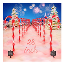 NEWMESSI 28.5" Christmas Decorations Outdoor Candy Cane Lights, 12 Pack 96 Bright Red LED, Solar Christmas Pathway Lights Outdoor IP65 Waterproof with 8 Modes Candy Christmas Yard Decorations Outdoor
