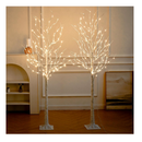 NOWSTO Lighted Birch Tree, 2 Pack 6 Feet 144 Warm White Lights, Prelit White Artificial Christmas Trees for Indoor Outdoor Decor Garden Wedding Party Bedroom Decoration