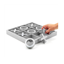 14" Large Elegant Premium Silver Grey Tic Tac Toe Board Game for Adults & Kids Wooden Puzzle Game