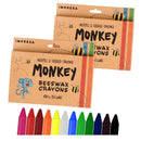 2 Pack | Natural Beeswax Crayons For Toddlers And Kids | Kid-Friendly Crayons Made With 100% Pure Beeswax - 12 Vibrant Colors
