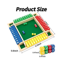 Nicecho Shut The Box Dice Game 2-4 Player Family Wooden Board Table Math Games for Adults and Kids 8 Dices Classics Tabletop Version Games for Classroom Home Party or Pub