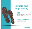 Nikken Kenko mStrides - Insoles 20201 - Women’s Shoe Sizes 5-9, Pair, Cut-to-Fit Design with Magnetic Technology