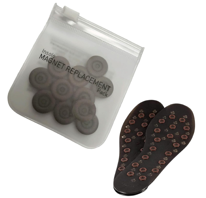 Magnet Replacement Pack for Nikken Magnetic Shoe Inserts, Pressure Point Insoles - Reflexology Massage Insoles for Men & Women
