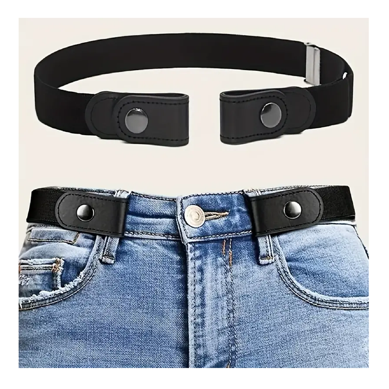 No Trace Invisible Elastic Belt Unisex Comfortable Waistband Jeans Pan
