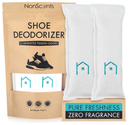 NonScents Shoe Deodorizer 2-Pack (4 Count) - Odor Eliminator, Air Freshener, Smell Absorber, Scent Remover for Shoes,