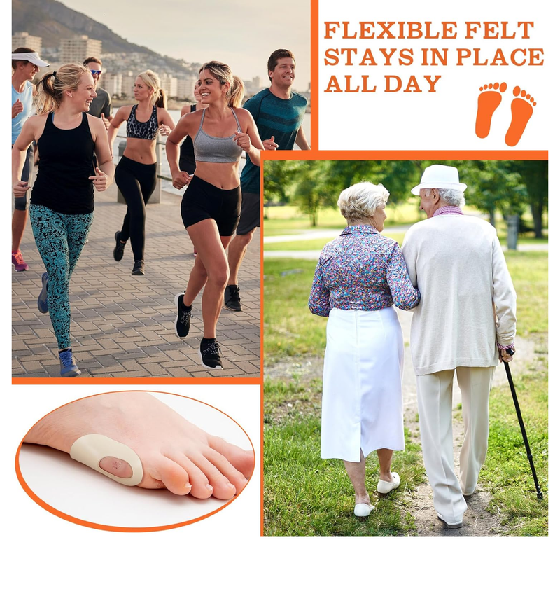 Nuanchu 36 Count Soft Foam Callus Cushions Oval Corn Cushion Self Stick Adhesive Foot Care Pads Waterproof Corn Protectors for Feet Women Men,