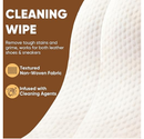 70PCS Leather Wipes (35 Clean + 35 Care), Independent Packaging, Leather Shoe Wipes for Clean & Restore,