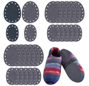 OLYCRAFT 24Pcs 2 Sizes Non Slip Pads for Shoes Gray Faux Suede Shoe Sole Protector Anti-Slip Shoe's Grips