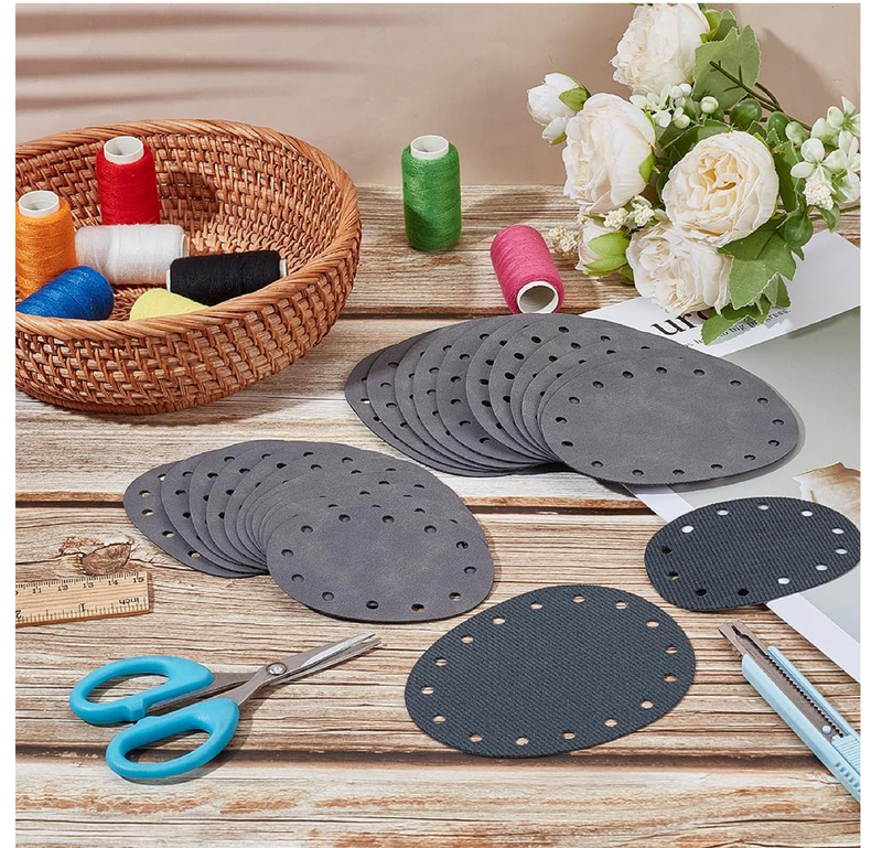 OLYCRAFT 24Pcs 2 Sizes Non Slip Pads for Shoes Gray Faux Suede Shoe Sole Protector Anti-Slip Shoe's Grips