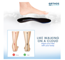 ORTHOS Orthotic Replacement Shoe Insoles - USA Made - Breathable Full Length Feet Insoles