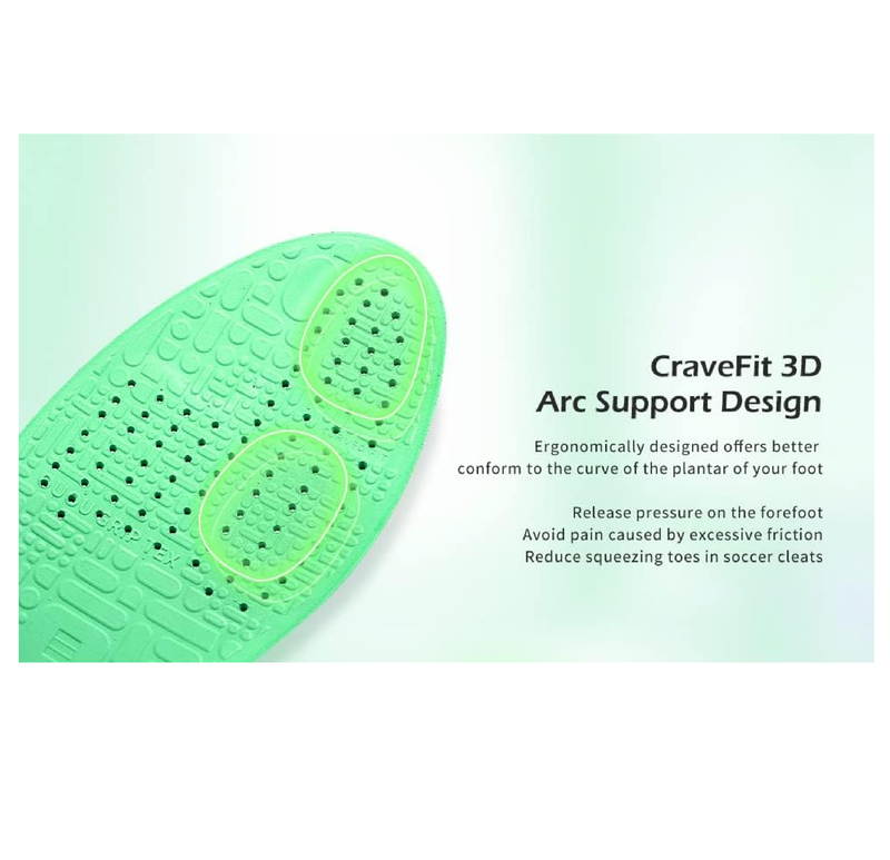 Soccer Cleat Insoles Insert Gen3-Slim Thickenss Green Tornado