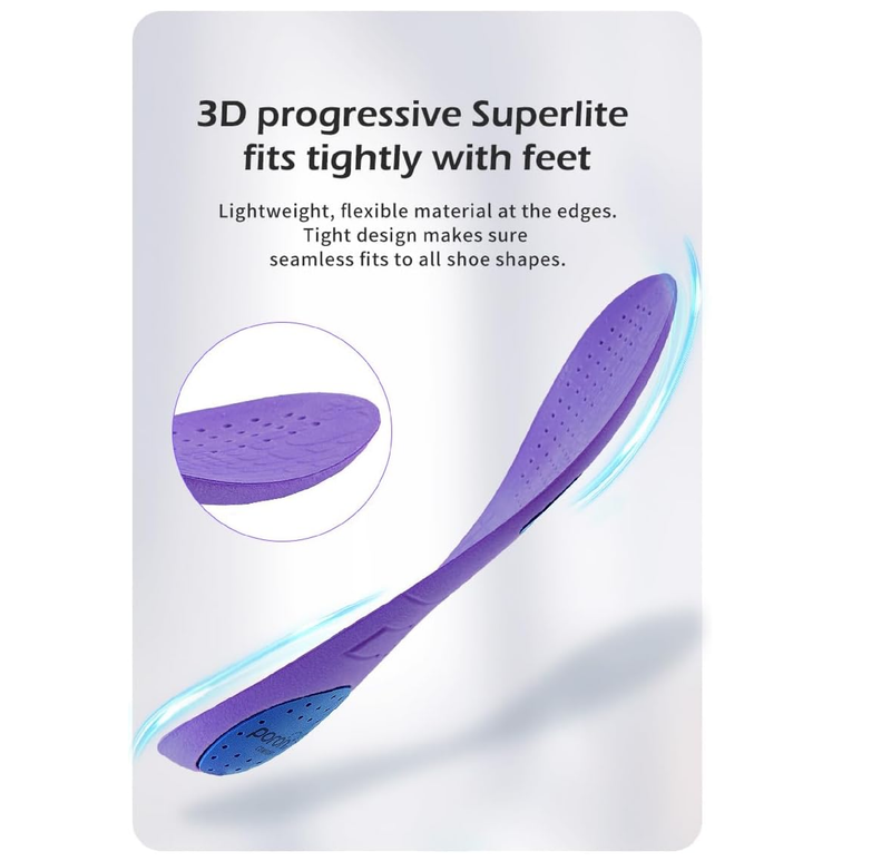 Insoles for Soccer Cleats Shock Absorption Arch Supports Anti-Slip Breathable for Men Women Boy Girl