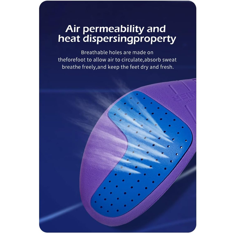 Insoles for Soccer Cleats Shock Absorption Arch Supports Anti-Slip Breathable for Men Women Boy Girl