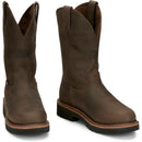 Justin Work Men's Carbide 11" Work Boot - Hickory Brown (OW4440) - Front View
