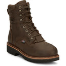 Justin Work Men's Rivot 8" Waterproof Steel Toe Boot - Hickory Brown (OW458) - View 2