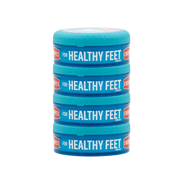 O'Keeffe's for Healthy Feet Foot Cream Guaranteed Relief for Extremely Dry Cracked Feet Instantly Boosts Moisture Levels 3.2 Ounce Jar Pack of 4