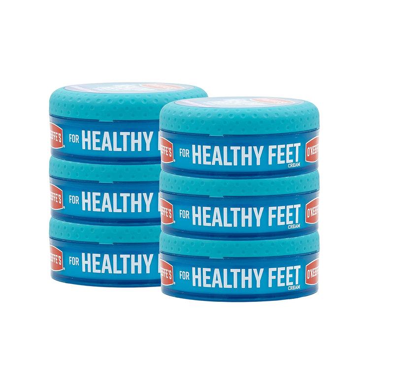 O'Keeffe's for Healthy Feet Foot Cream Guaranteed Relief for Extremely Dry Cracked Feet Instantly Boosts Moisture Levels 3.2 Ounce Jar Pack of 6