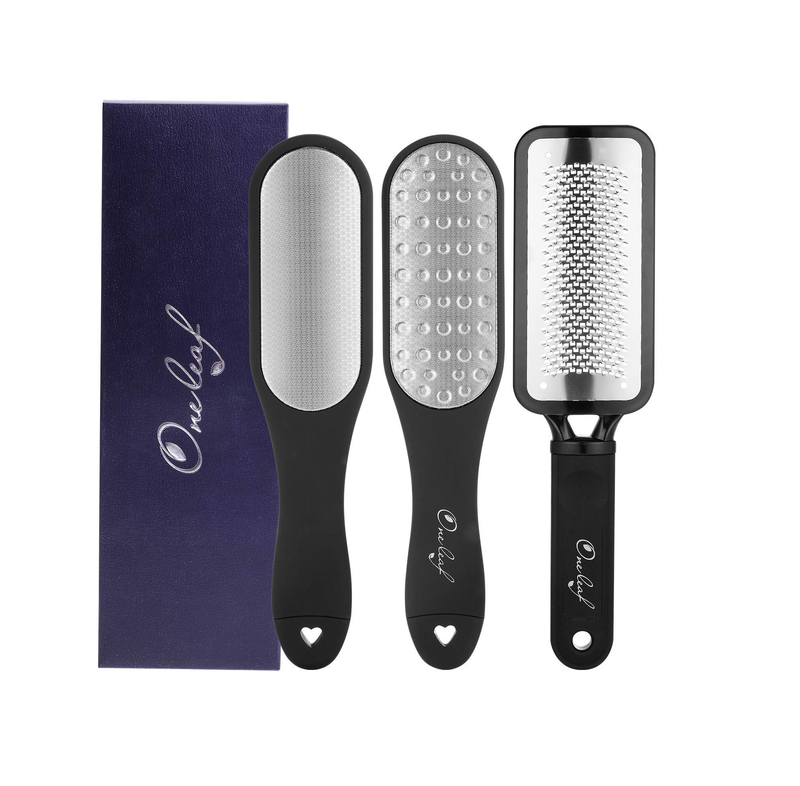 Oneleaf Professional pedicure kit Rasp Foot File Cracked Skin Corns Callus Remover for Extra Smooth and Beauty Foot with Bag