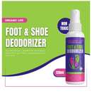 Organic Life Shoe Spray Deodorizer, Eliminator Spray for Foot and Shoe, Tea Tree & Witch Hazel Foot Spray and Shoe Freshener,