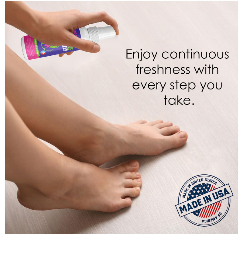 Organic Life Shoe Spray Deodorizer, Eliminator Spray for Foot and Shoe, Tea Tree & Witch Hazel Foot Spray and Shoe Freshener,