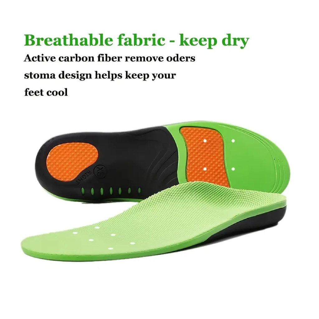 Orthopedic Shoe Insole with X/O Leg Correction and Flat Arch Support f