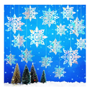 OuMuaMua 15pcs Winter Christmas Hanging Snowflake Decorations, 3D Holographic Snowflakes for Christmas Winter Wonderland Decorations Frozen Birthday New Year Party Home Decorations