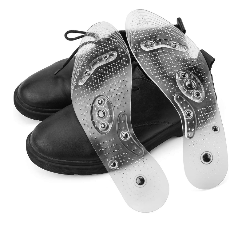 3 Pairs Acupressure Magnetic Massage Insoles, Oumers Foot Massage Shoe