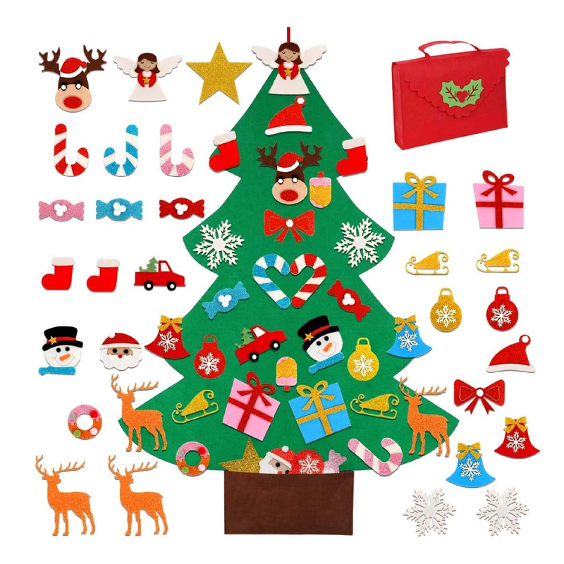 OurWarm DIY Felt Christmas Tree for Kids, 3ft Christmas Tree with 30pcs