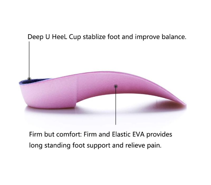 PCSsole 3/4 Orthotics Shoe Insoles High Arch Supports Shoe Inserts for Plantar Fasciitis