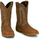 Justin Work Men's Blinder 11" Waterproof Steel Toe Boot - Brown (PD4069) - Front View