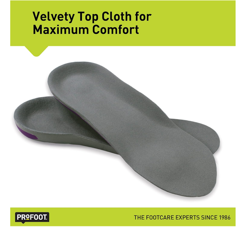 PROFOOT Runner's Knee Orthotic Insole, Women's 6-10, Shock Absorbing Insole for Heel Support,