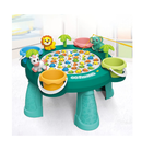 Pairez Toys Fishing Game Toy Set Kids Play Table w/Rotating Board 45 Fishes & 4 Fishing Poles Gifts for Children Boys & Girls Aged 3 4 5 6+ Upgraded Ver